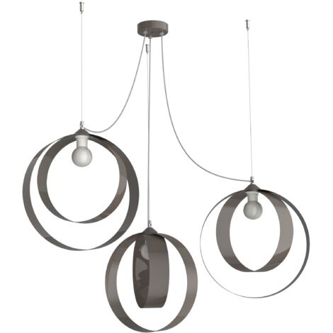 SHELL SOSPENSIONE 3 LUCI MONOCOLORE LUCIDO