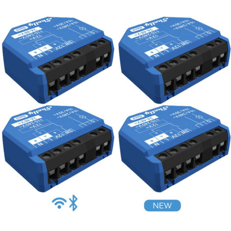 SHELLY 1 GEN3 - INTERRUPTEUR/COMMUTATEUR CONNECTÉ AVEC CONTACTS SECS, WI-FI ET BLUETOOTH, COMMANDE À DISTANCE ÉCLAIRAGE PAR APP,