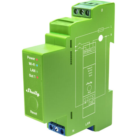 SHELLY 1-Kanal-DIN-Schienen-Smart-Dimmer, Pro Dimmer 1PM, Messfunktion