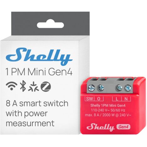 Shelly 1PM Mini Gen4 Interruttore senza fili