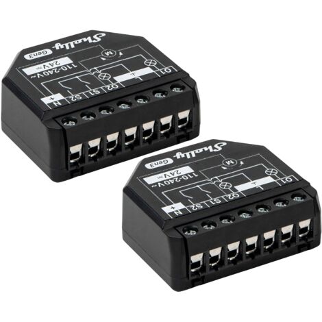 Shelly 2PM Gen3 Smart Switch 2P Schwarz