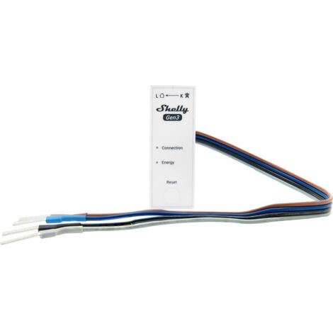 Shelly 3EM-63W Gen3 Misuratore di energia WiFi a 1/3 canali (modello cablato)