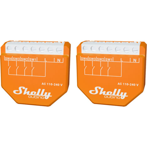 SHELLY activateur de scènes Wave i4, encastré, orange, 2 pièces