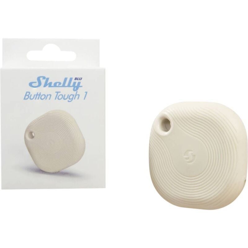 Shelly - blu button TOUGH1 - ivoire télécommande intelligente bluetooth protection IP54 alarme sonore portée 10 à 30 m c