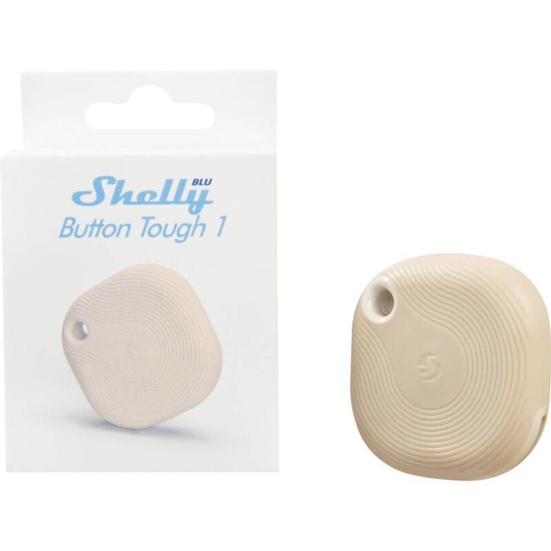 Shelly Blu Button Tough1 - Moka Télécommande Intelligente Bluetooth Protection Ip54 Alerte Sonore Portée 10 À 30 M Com