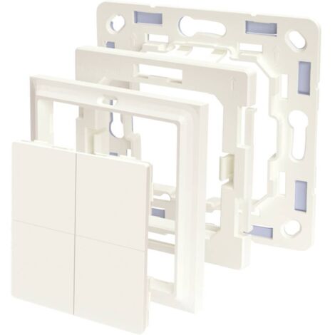 Shelly BLU Wall Switch 4 con Adattatore Gira e Merten, Avorio