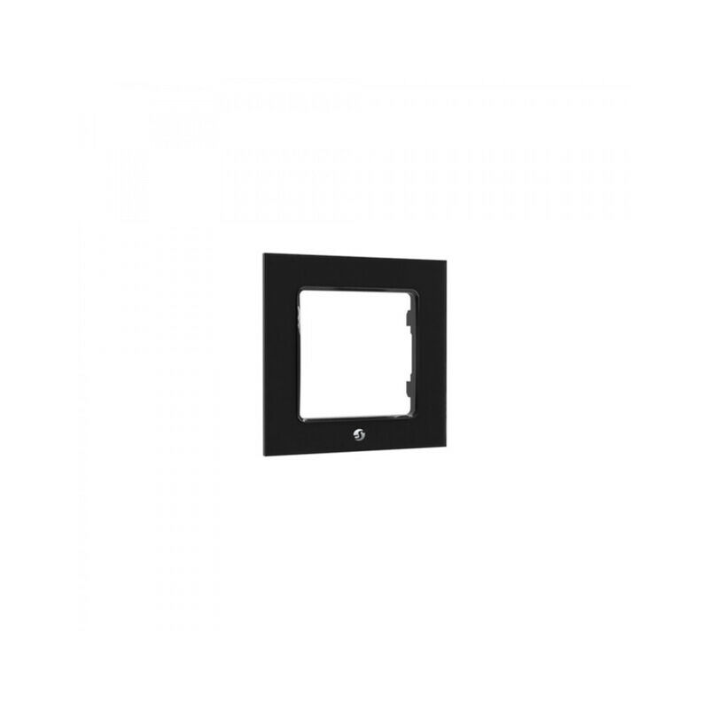 Wall Frame 1 Noir, Plaque de finition 2 postes pour interrupteur Wall Switch - Shelly