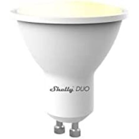 Shelly DUO GU10 Lampadina LED Smart Wi-Fi a Controllo vocale, Compatibile con Alexa e Google Home, Dimmerabile, 800lmn di intensità Luminosa, Attacco GU10