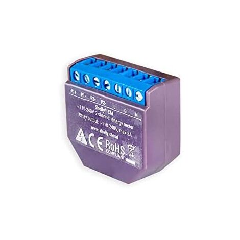 Shelly EM (monofase) compreso di 1 x trasformatore 120A