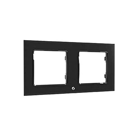 SHELLY HOME ACCESSORIES WALL FRAME 2'' WANDTASTER RAHMEN 2-FACH SCHWARZ WF2BLACK