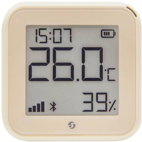 Shelly H&T Gen 3 Mocha Capteur thermométrique/hygrométrique sans fil Bluetooth, Wi-Fi