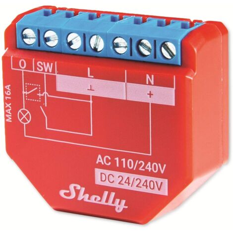 Shelly Plus 1PM elektrischer Schalter Smart switch 1P Rot