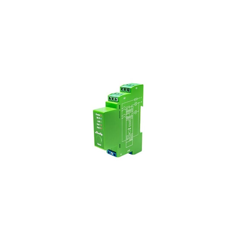 Shelly Pro Gradateur 2pm Variateur Intelligent Professionnel À 2 Canaux Sur Rail Din Avec Surveillance De Performance