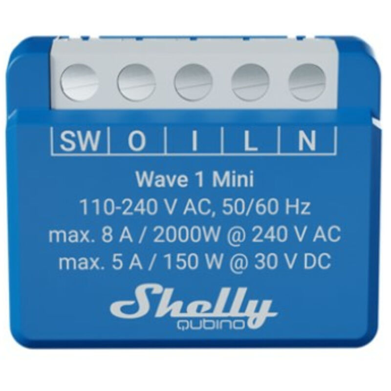 Shelly - qubino wave 1 mini micromodule relais interrupteur connecté z-wave z-wave 800 series 1 canal 8A commande à distan