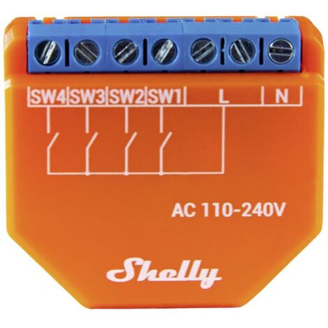 SHELLY QUBINO WAVE I4  MODULE POUR COMMANDE À DISTANCE Z-WAVE  4 ENTRÉES  DOMOTIQUE  LIMIÈRES CONNECTÉES & SCÈNES INTELLIGEN