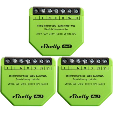 Shelly relais "dimmer gen3" led lichtcontroller messfunktion unterputz