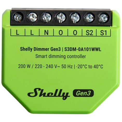 Shelly Relais Dimmer Gen3 LED Lichtcontroller Messfunktion Unterputz