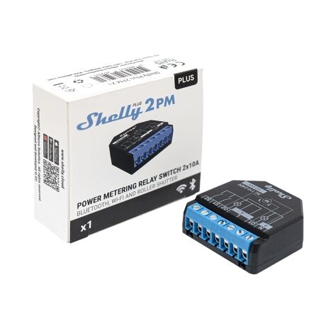 Shelly rele Smart 16A AC/DC Wi-Fi uso tapparelle - SH-PLUS2PM