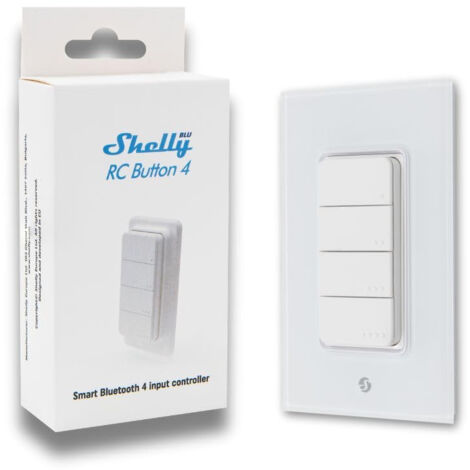 Shelly Shelly BLU RC Button 4 Télécommande, Bouton-poussoir Bluetooth Low Energy