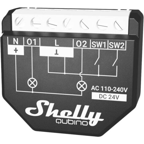 Shelly Shelly Qubino Wave 2PM Actionneur de commutation Z-Wave, Z-Wave+