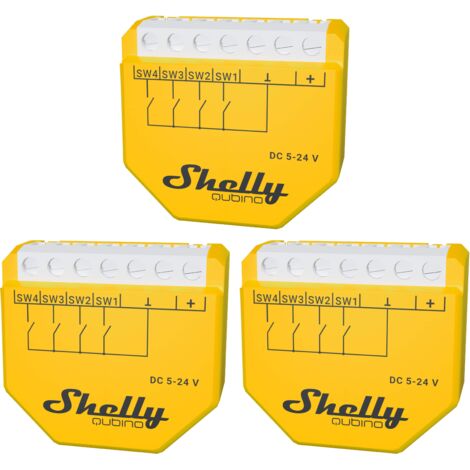 SHELLY Szenenaktivierer Wave i4 DC, Unterputz, gelb, 3 Stück