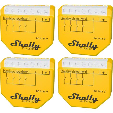 SHELLY Szenenaktivierer Wave i4 DC, Unterputz, gelb, 4 Stück