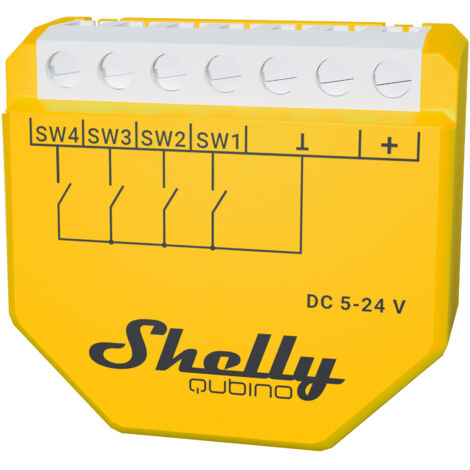 SHELLY Szenenaktivierer Wave i4 DC, Unterputz, gelb