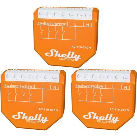 SHELLY Szenenaktivierer Wave i4, Unterputz, orange, 3 Stück