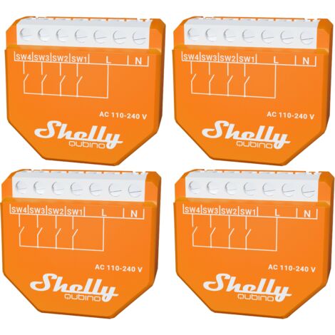 SHELLY Szenenaktivierer Wave i4, Unterputz, orange, 4 Stück