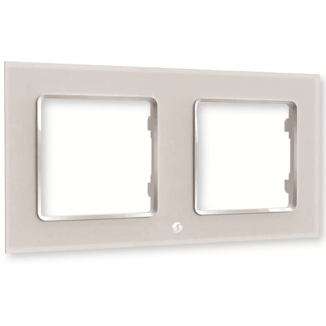 SHELLY Wandtaster-Rahmen Wall Frame 2, weiß, 2-fach