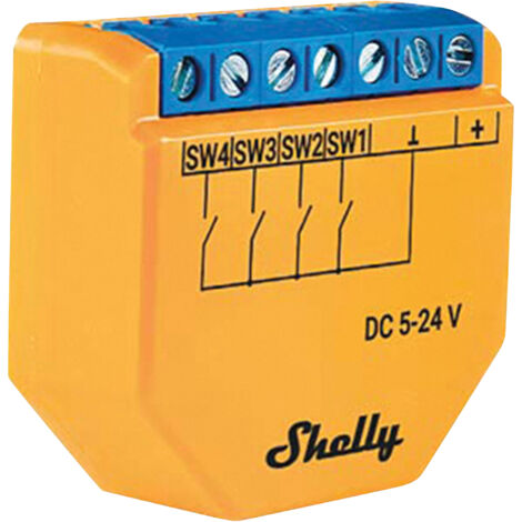 SHELLY WLAN Szenenaktivierer Plus i4 DC, Bluetooth