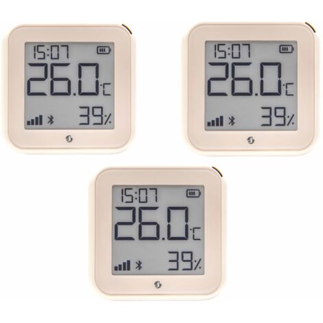 SHELLY WLAN-Temperatur- u. Feuchtigkeitssensor Plus H&T Gen. 3, BT, Ivory, 3 Stück