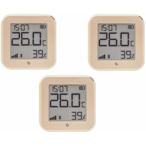 SHELLY WLAN-Temperatur- u. Feuchtigkeitssensor Plus H&T Gen. 3, BT, Mokka, 3 Stück