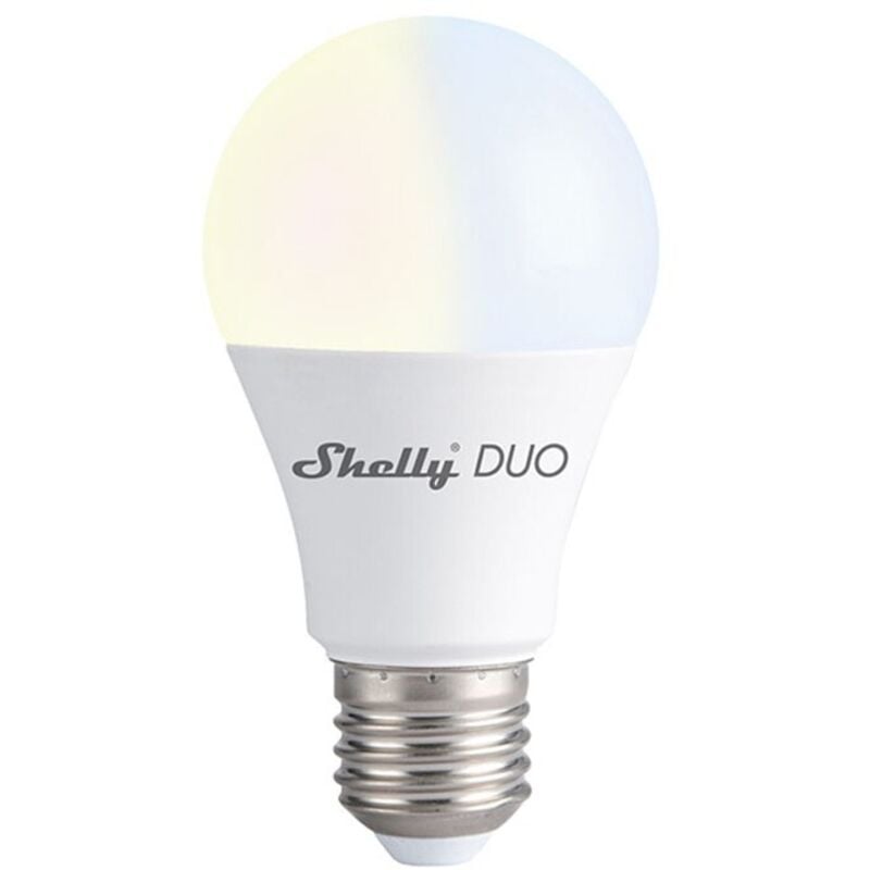 Duo white, domotique, ampoule led dimmable connectée, E27, fonctionne avec application & wi-fi, compatible alexa & google - Shelly