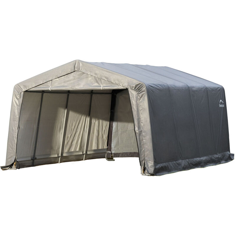 Shelterlogic - acier feuille garage tente 18m² gris 490x370x260 cm