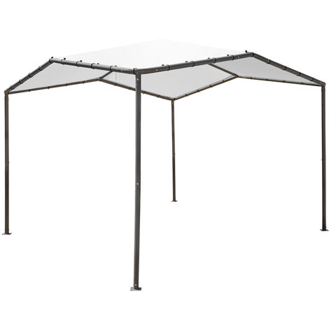 ShelterLogic Stahl Pavillon Canopy Pacifica 10x10 grau 317x317x271 cm