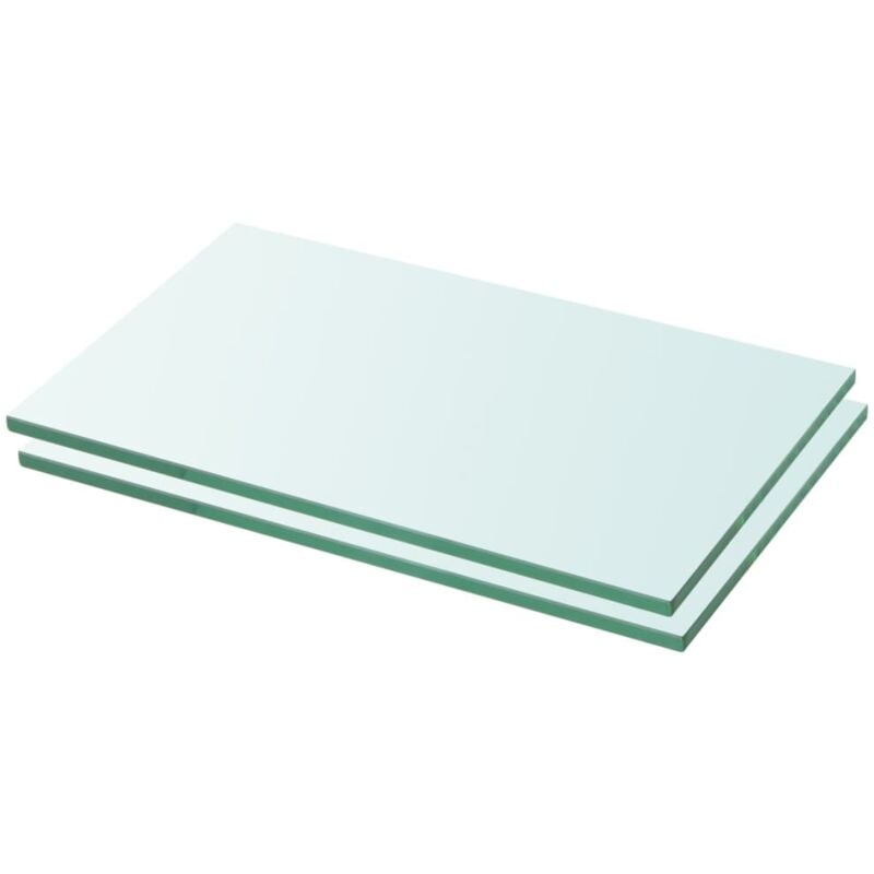 Shelves 2 pcs Panel Glass Clear 30x12 cm vidaXL