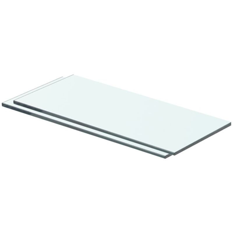 Shelves 2 pcs Panel Glass Clear 40x12 cm Vidaxl