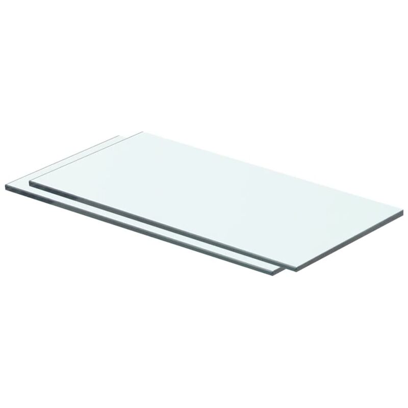 Shelves 2 pcs Panel Glass Clear 40x15 cm Vidaxl