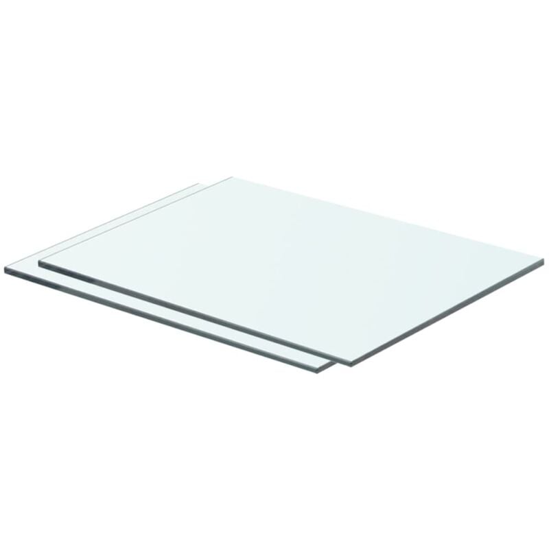 Shelves 2 pcs Panel Glass Clear 40x25 cm Vidaxl