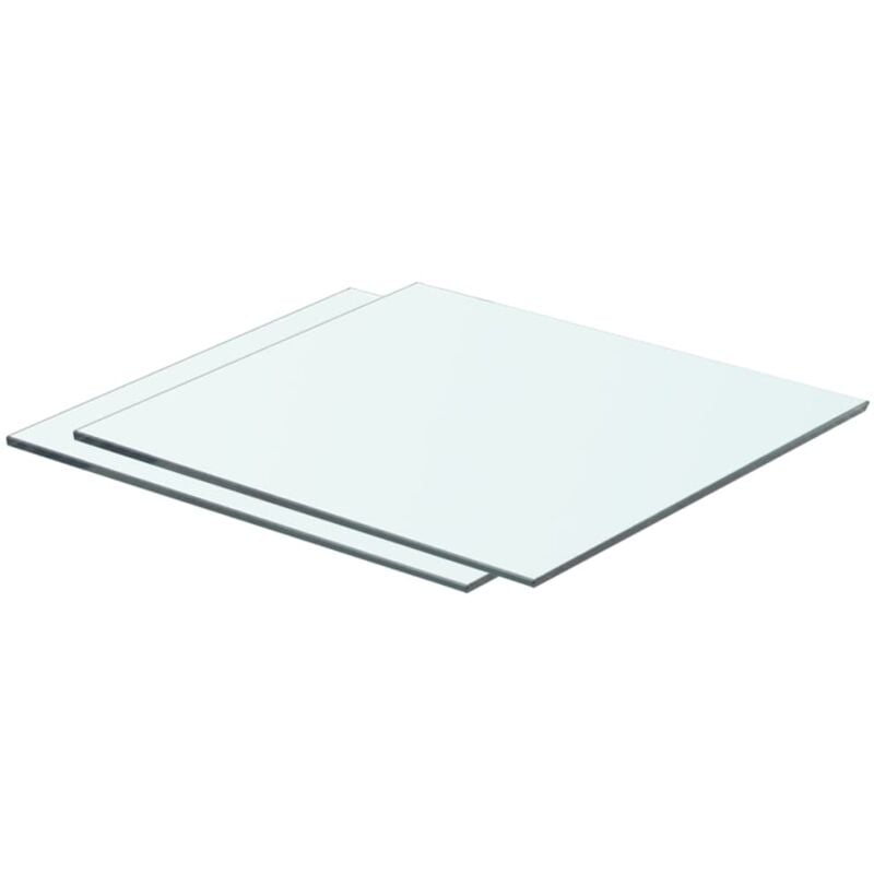 Shelves 2 pcs Panel Glass Clear 40x30 cm Vidaxl