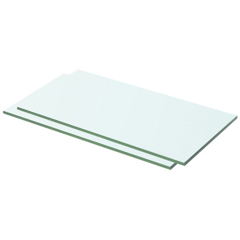 Vidaxl - Shelves 2 pcs Panel Glass Clear 50x20 cm