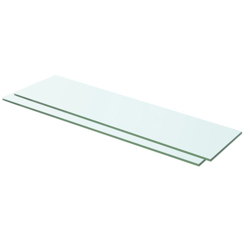 Shelves 2 pcs Panel Glass Clear 60x12 cm Vidaxl