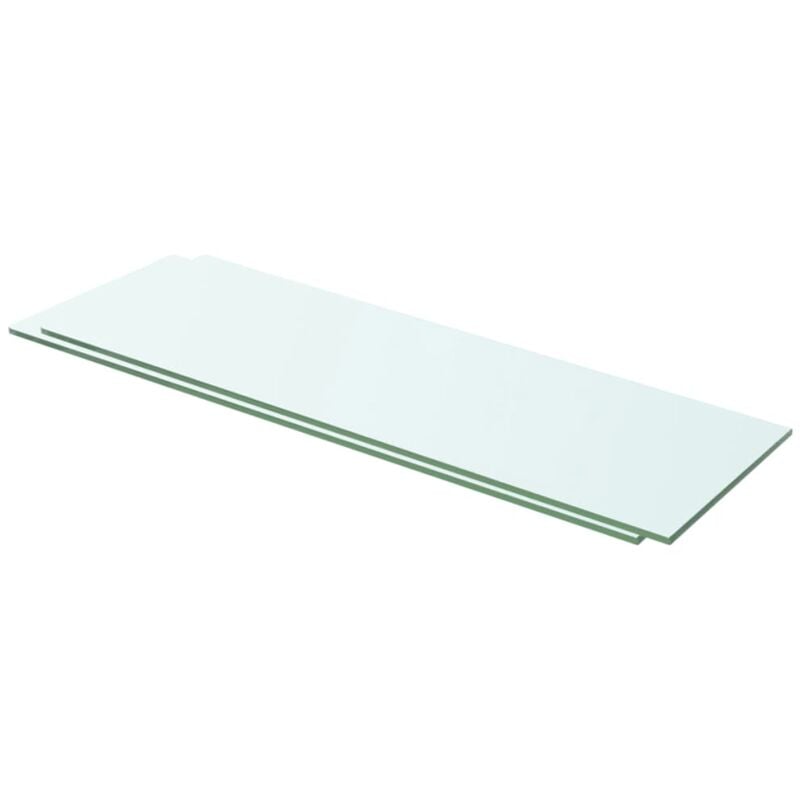 Shelves 2 pcs Panel Glass Clear 60x15 cm vidaXL