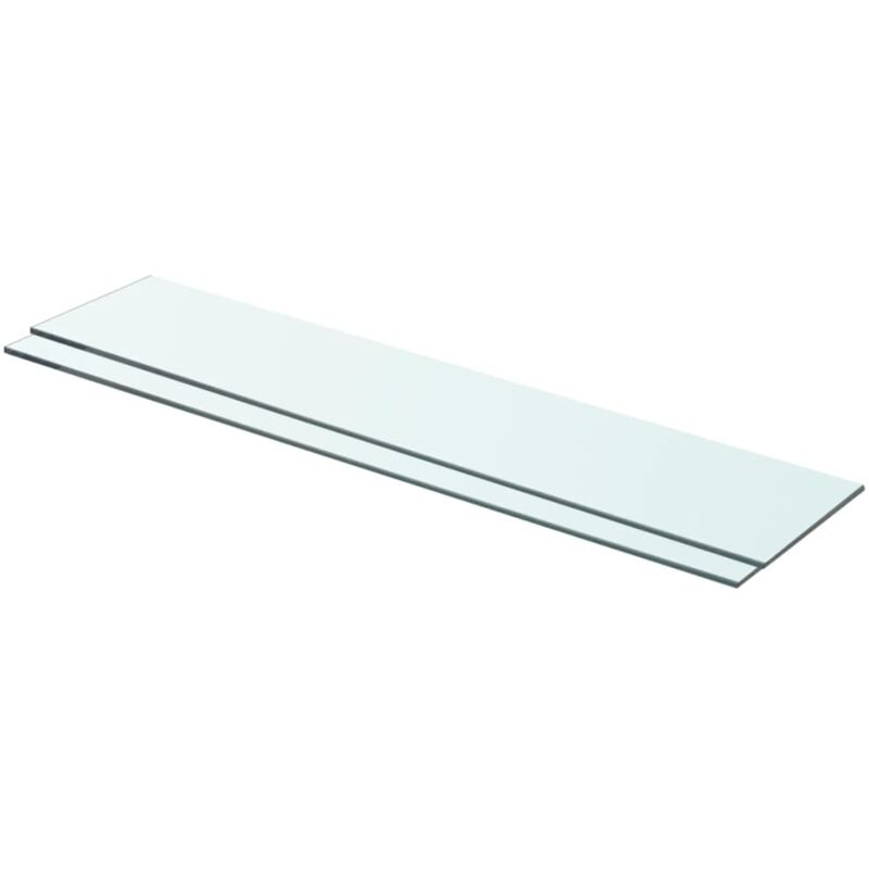 Shelves 2 pcs Panel Glass Clear 70x15 cm Vidaxl