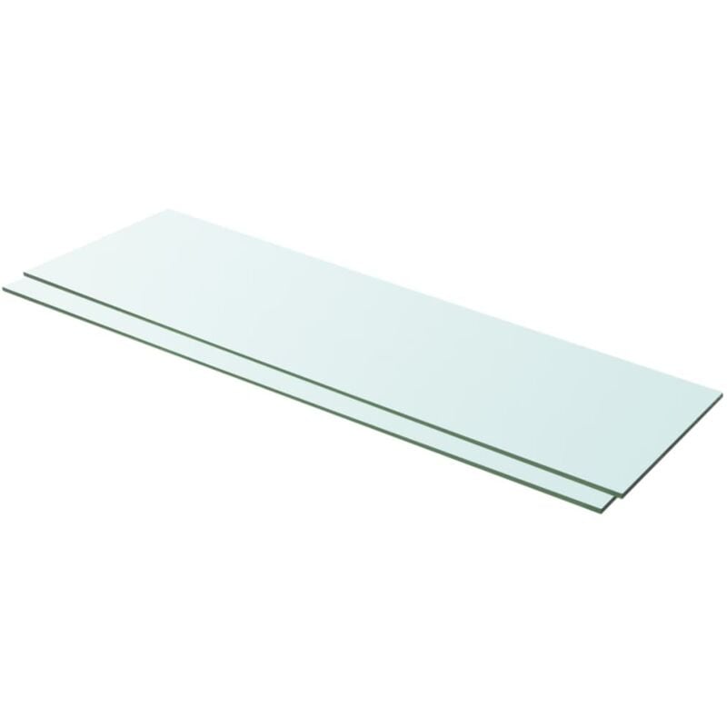 Shelves 2 pcs Panel Glass Clear 100x30 cm Vidaxl