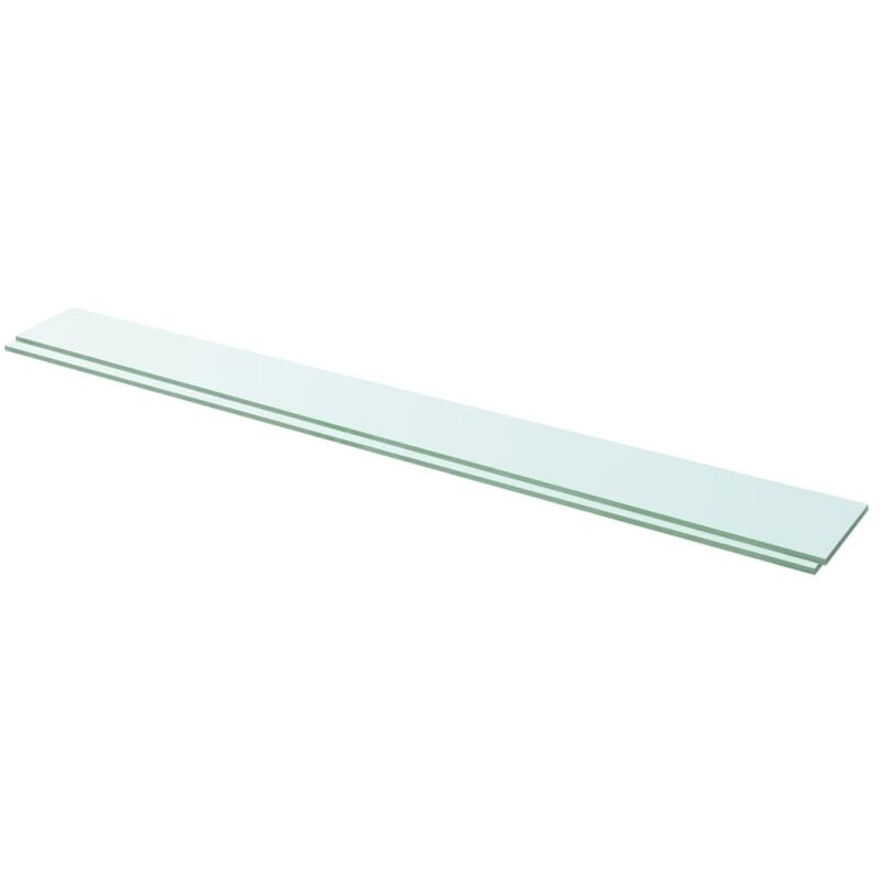 Shelves 2 pcs Panel Glass Clear 110x12 cm Vidaxl