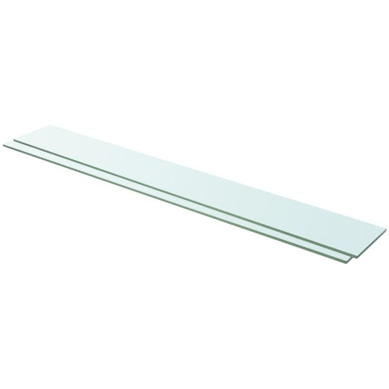 Shelves 2 pcs Panel Glass Clear 110x15 cm vidaXL