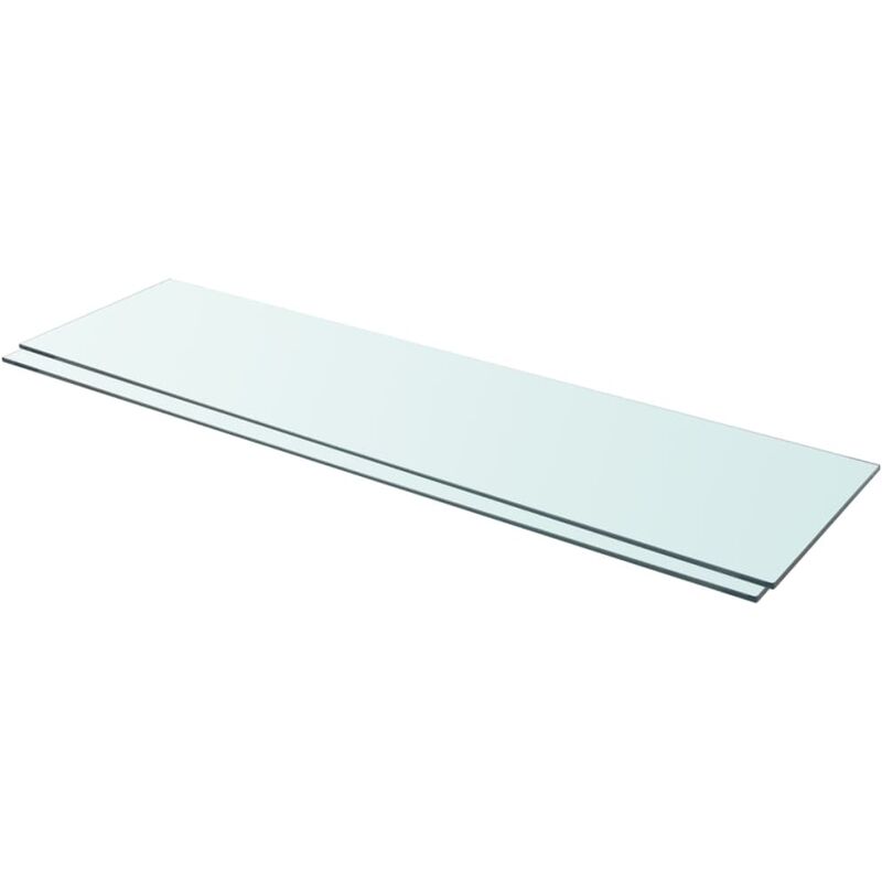 Shelves 2 pcs Panel Glass Clear 110x30 cm Vidaxl