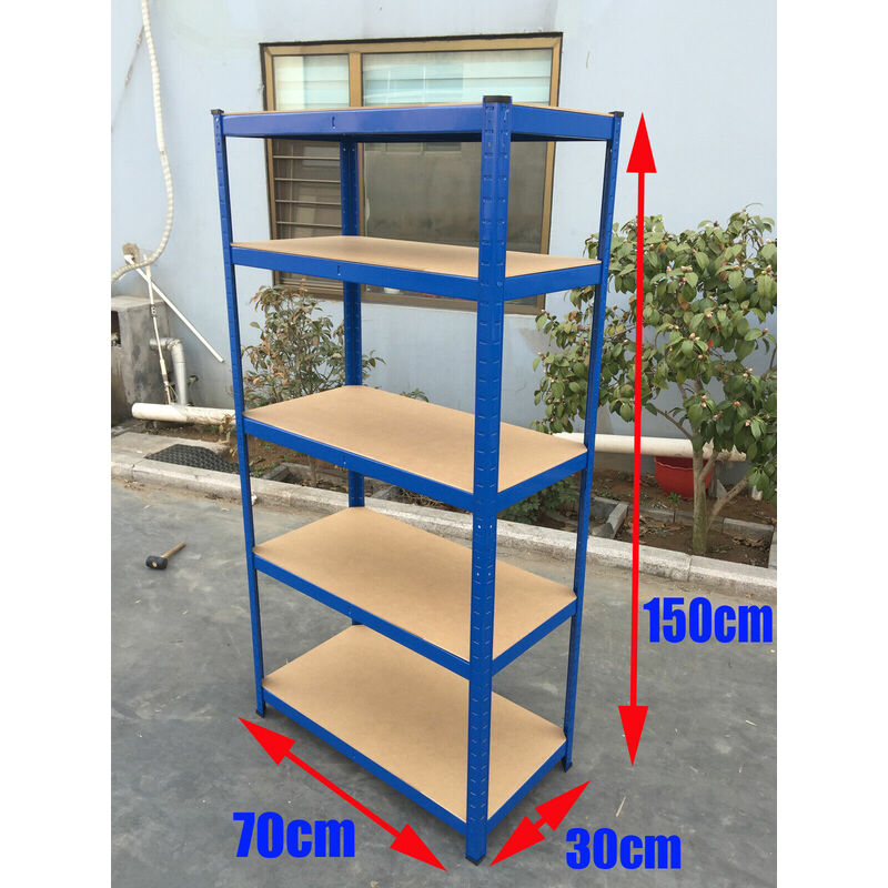 Shelving Racking Unit Wide Standing Strong 5 Tier Shelf Boltless Office Kitchen